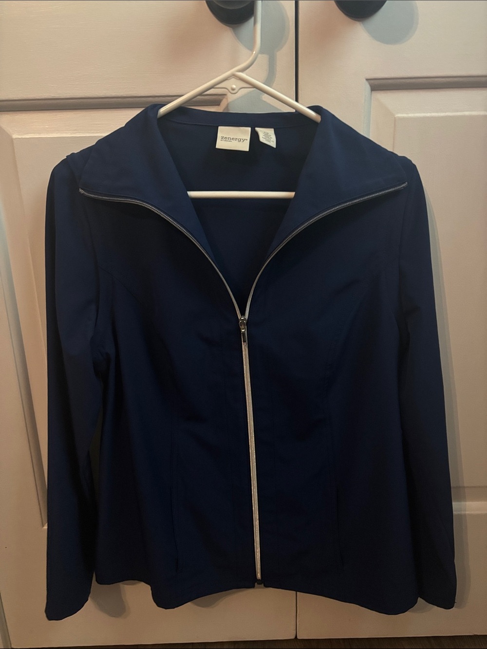 Energie Dark Navy Zip-Front Blazer Jacket